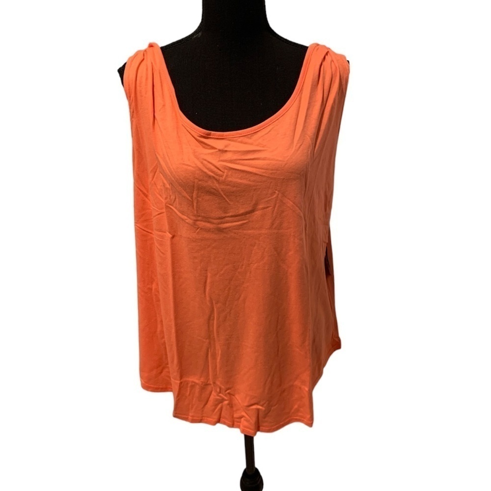 Melrose and Market Scoop Neck Twist Strap Tank Top in Coral Ocean NWT